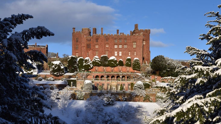 Powis Castle and Garden in the snow